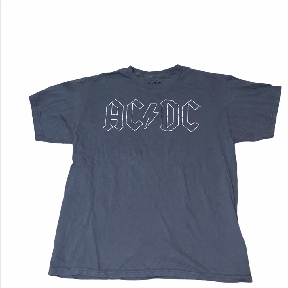 Women’s Large AC/DC t-shirt gray preworn